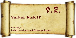 Valkai Rudolf névjegykártya