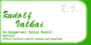 rudolf valkai business card